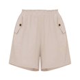 thumbnail image 5 of Only Moment Womens Shorts Chemical Fiber Blends High Waisted Wide Leg Knitted Wide Leg Soft Pajama Shorts Women Vacation Outfits Women's Shorts Light Yellow,XL, 5 of 8