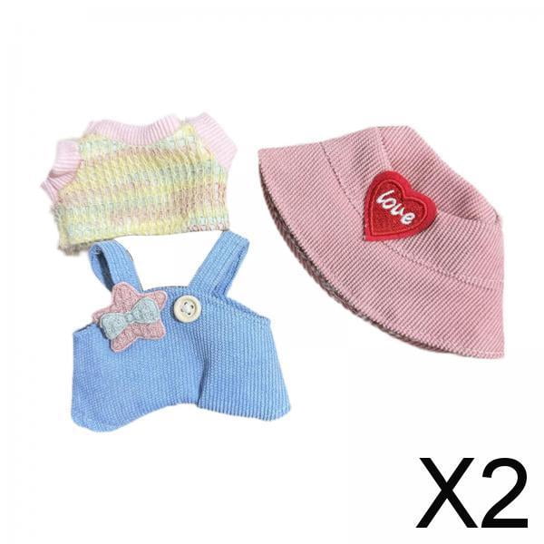 Set De 2 Vestidos Rosas Para Muñecas De 17 Cm – Ropa De Peluche Suave Con Diseño Adorable Para Juego Creativo