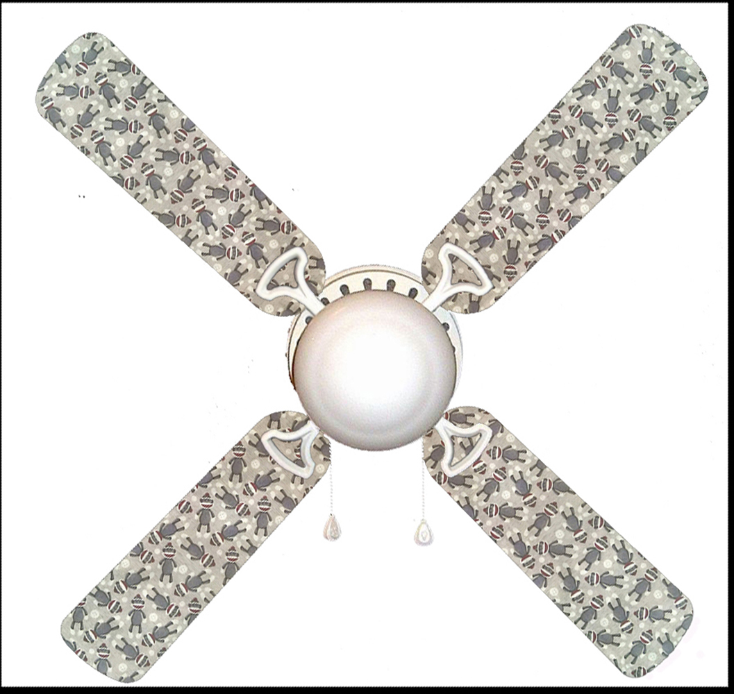 Classic Sock Monkeys 42" Ceiling Fan and Lamp