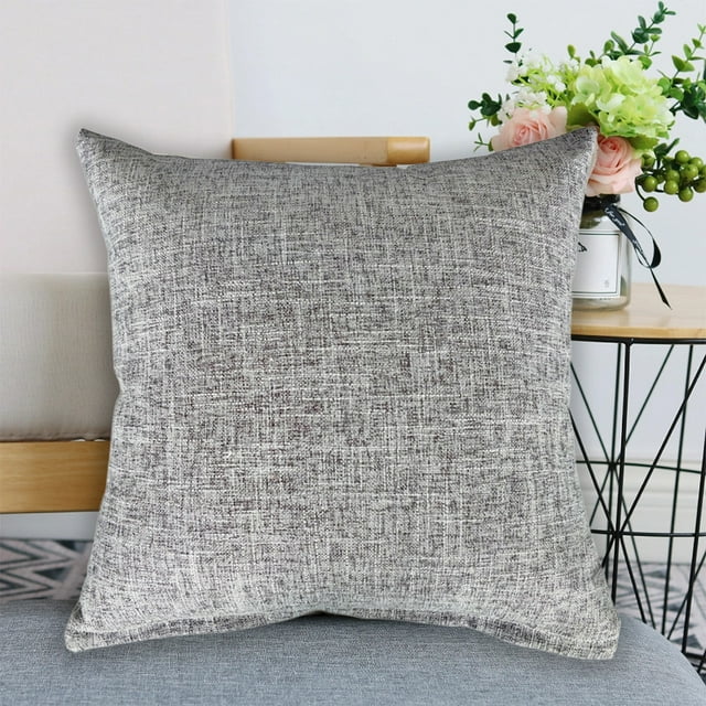 Pillow Cover 15.75 Inch Polyester Decorative Cushion | Solid Color Sofa Bedroom Accent | Blue Beige Gray Orange