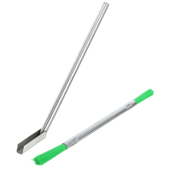 CTIRCHIU 1Set Portable Elevator Sill Cleaner Tool with Scraper and Groove Brush Assorted Colors