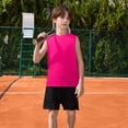 thumbnail image 6 of UACY Kids Boys Plain Sleeveless Tank Tops Tween Boys Summer Athletic Casual Crew Neck Soft Undershirt Autumn Versatile Tees (Hot Pink, 6-7 Years), 6 of 7