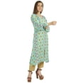 thumbnail image 2 of Moomaya Printed Full Sleeve A-Line Kurti For Women Crinkle Rayon Designer Indian Ethnic Blouse, 2 of 7