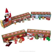 Elf Shelf Train Toy, Christmas North Pole Advent Calendar Train and Chocolate Christmas Advent Holiday Calendar Gift Bundle