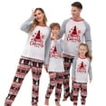 thumbnail image 6 of KelaJuan Family Matching Pajamas Christmas Tree Letters Print Long Sleeve Tops and Stretch Casual Pants Sleepwear, 6 of 8