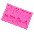 thumbnail image 3 of SHISUYAN Durable Pink Silicone Poker Mold for Kitchen Use MultiUse Baking Tool Size 10.5 x 8.5 x 1.5 Inches, 3 of 8