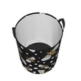 thumbnail image 3 of Bingfone Honey Bees At Night Waterproof Foldable Laundry Hamper Bucket With Handles For Storage Bin,Clothes Hamper (Medium), 3 of 8