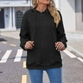 thumbnail image 5 of Diufon Hoodies Drawstring for Women Fall Solid Color Casual Sweatshirt Long Sleeve Blouses, 5 of 7