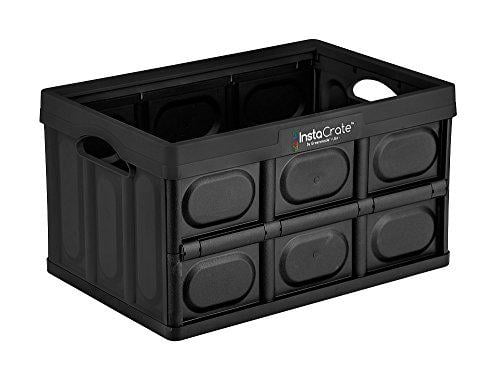 12 gal black INSTACRATE Collapsible Storage Container 