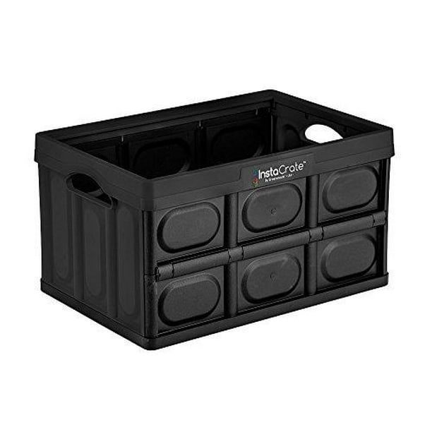 GreenMade InstaCrate Collapsible Storage Container, 12 gal, Black