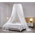 thumbnail image 2 of Double Layer Princess Round Dome Canopy Bed Curtain for Girls Adults,Children Dreamy Mosquito Net,Cute Bedroom Decoration Castle Play Tent Reading Nook Canopies (Dome-White/White), 2 of 14