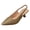Khaki, variant on Women's Slingback Kitten Heels Sandals Lightweight Closed Pointed Toe Wedding Party Dress Pumps Shoes Black Size 7.5