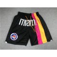 thumbnail image 1 of Miami Heat Retro Embroidered Zipper Pocket Shorts Basketball Pants Embroidered Shorts, 1 of 2
