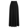 thumbnail image 7 of Skirts for Women Elegant Solid Color Casual Skirt with Elastic Waist for Everyday Wear and Travel Versatile Women's Skirt for Summer Style Black L, 7 of 7