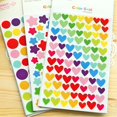thumbnail image 1 of Prettyui 6 Sheets Star Love Heart Round Shape Stickers Labels for School Children Craft Album Scrapbooking Decor Sticker, 1 of 6