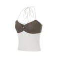 thumbnail image 2 of hirigin Vintage Knitted Halter Top, Women Summer Sleeveless Camisole, 90s 00s Vintage Backless Crop Top Retro Mini Vest Streetwear, 2 of 9