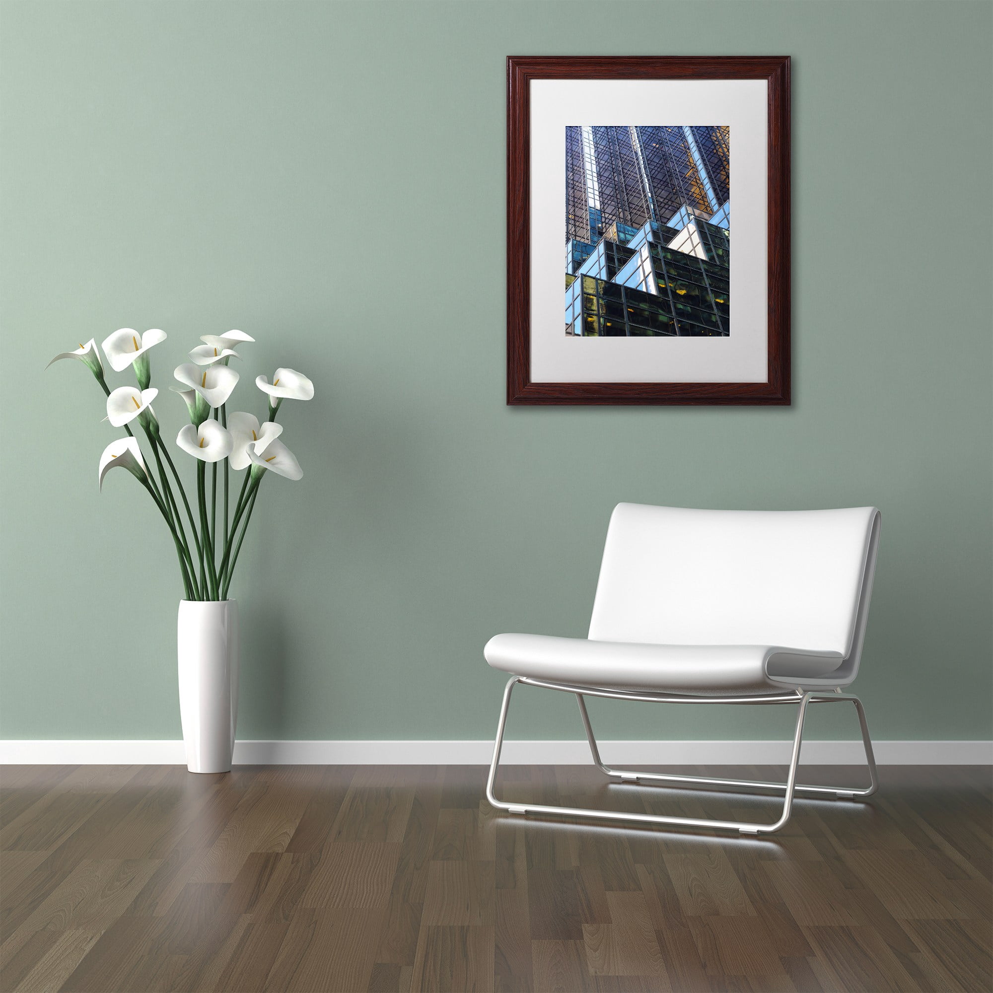 "Trump Tower" Canvas Art by CATeyes, White Matte, Wood Frame