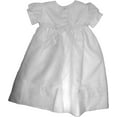 thumbnail image 3 of Baby Girls White Organza Sheer Flowers Bonnet Christening Dress Outfit, 3 of 7