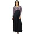 thumbnail image 1 of Bimba Robe Maxi Décontractée pour Femmes en Rayonne à Taille Nouée à Manches Longues, 1 of 7
