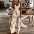 thumbnail image 3 of Autumn Harvest Maple Leaves Thanksgiving Sleeveless Dress for Women Clothing Female Women's Summer Skirt, 3 of 7