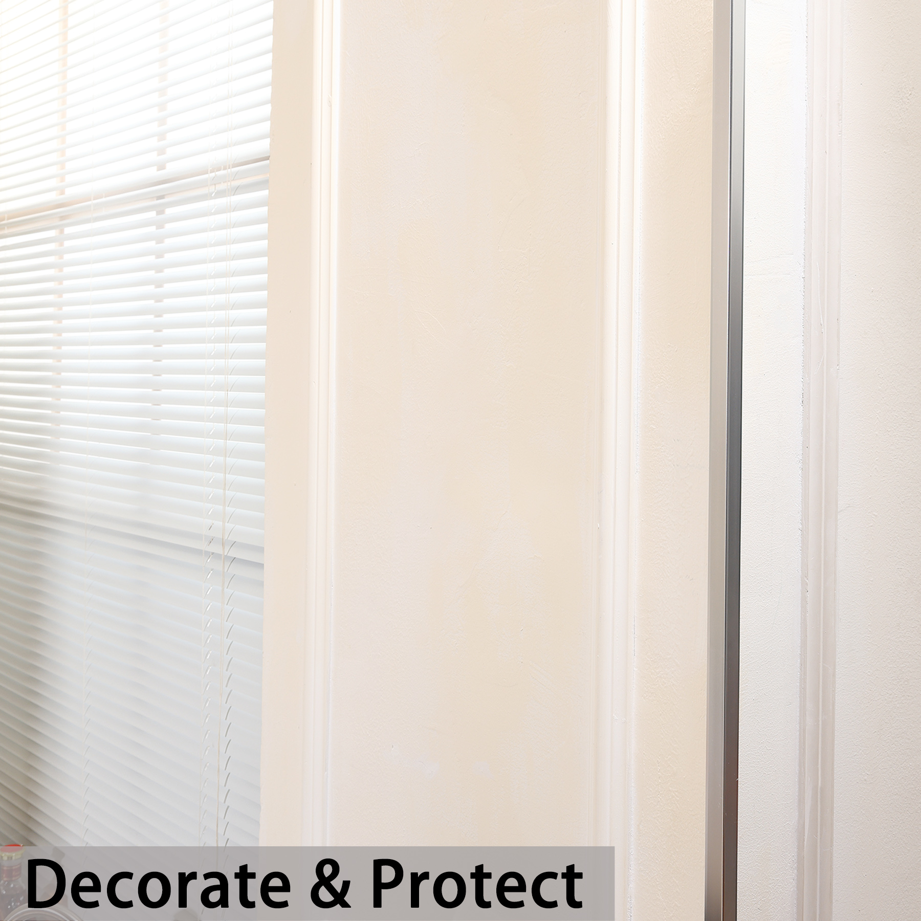 8ft Metalized Molding & Wall Trim, Wall Edging Strip, Flexible Ultra Thin Decorative Trim Stainless Steel Peel Off And Stick Trim (Color : Silver Mirror, Size : Width 4cm