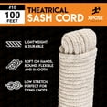 thumbnail image 3 of Sash Cord - White Cotton and Nylon Rope - 5/16 Inch x 100 Ft Rope - Rope with Nylon Core - Window Sash Rope, Clothesline Rope, Low Stretch Cordage - Synthetic Line with Cotton Cord Cover 2 Pack, 3 of 7
