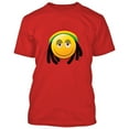 thumbnail image 2 of Funny Mens Smoking Funny Emoji Printed Design T-Shirt Short Sleeve T-Shirt Soft and Comfy Shirt, Lightweight Shirt Color Red Tee X-Large, 2 of 3