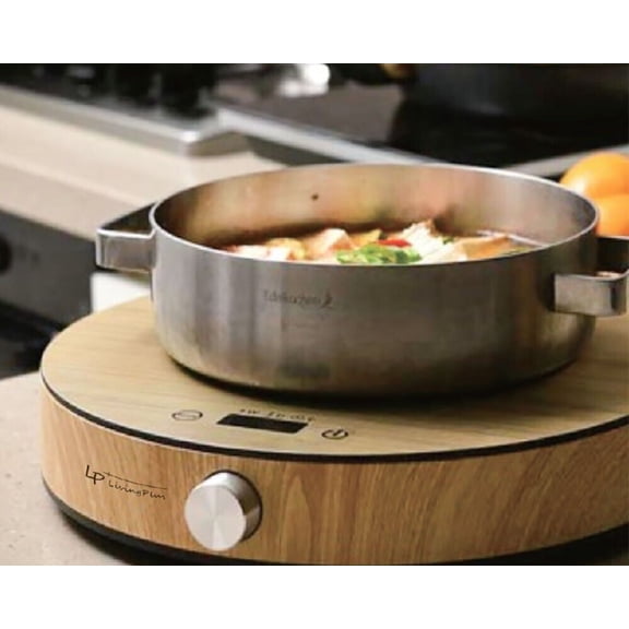 LP LIVING PLUS 1800W Induction Cooktop Countertop Burner, 3 Hour Max Timer