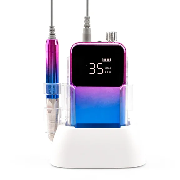 Electric Nail File 35000 RPM Cordless Professional Brushless Nail Drill Machine(blue)