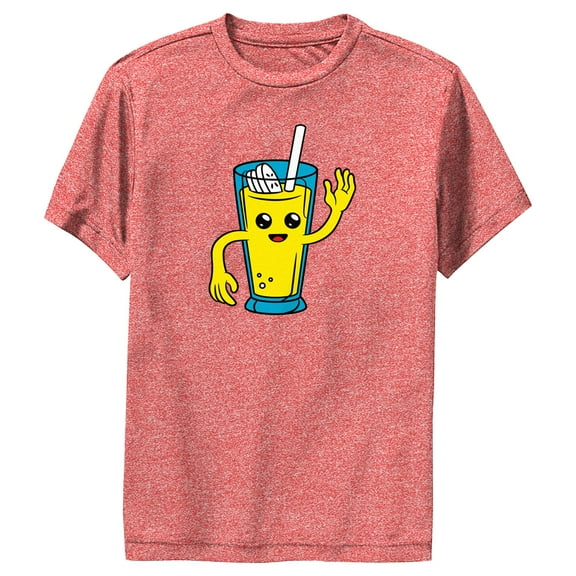 Boy's Fortnite Peely Banana Smoothie  Performance Graphic Tee Red Heather Large