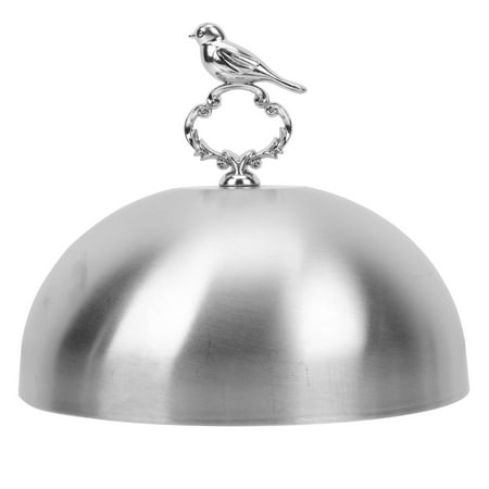 

Stainless Steel Steak Cover Protective Food Cover Dish Protector for Home (Silver)