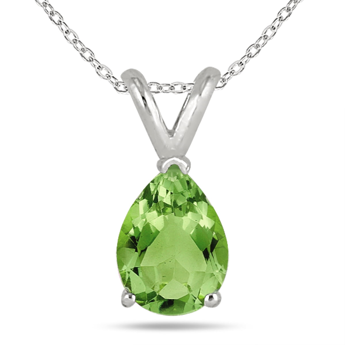 Szul Jewelry AllNatural Genuine 5x3 mm, Pear Shape Peridot pendant