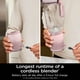 thumbnail image 2 of Ninja Blast Max, Portable Blender + Twist & Go, Personal Blender, Ninja Blender, Smoothie, Blend, Ice Crush, 3 Programs, Cordless, 22 oz removable Vessel, Dishwasher Safe, Leakproof, Pink, BC251PK, 2 of 5