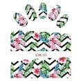 thumbnail image 2 of Chevron Tropical iNspired Nail Wraps Hibiscus & Lily Flowers and Leaves Decals Sticker Salon Quality Nail Art - 1 Sheet, 2 of 5