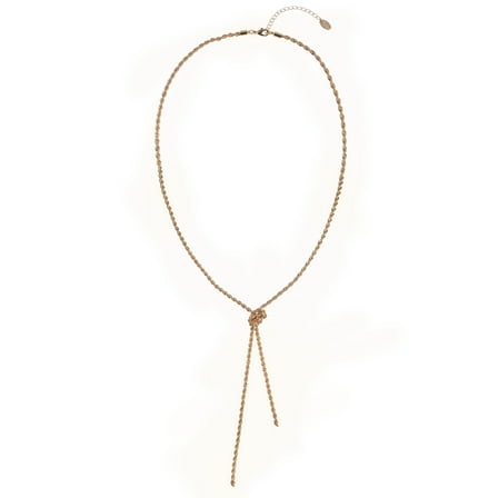 Time and Tru Adult Female Gold-Tone Knotted Chain Necklace