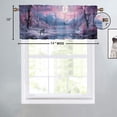 thumbnail image 4 of Wolf Rod Pocket Thermal Insulated Curtain Valance Winter Misty Forest Wildlife Snow Animal Safari Hunting Theme Window Treatment for Living Room Bedroom Bathroom 54 by 18 in, 1 Panel, 4 of 6