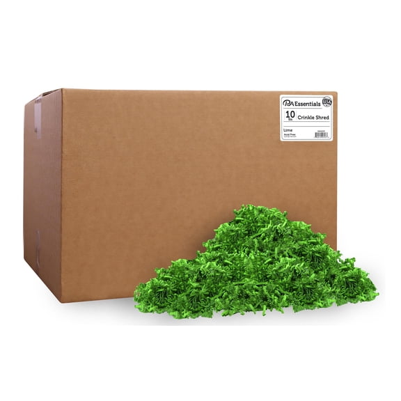 PA Essentials Crinkle Shred Box 10lb Lime