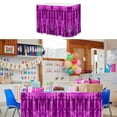 thumbnail image 4 of Uxcell Metallic Foil Fringe Tinsel Table Skirts for Party Rose Red, 4 of 7