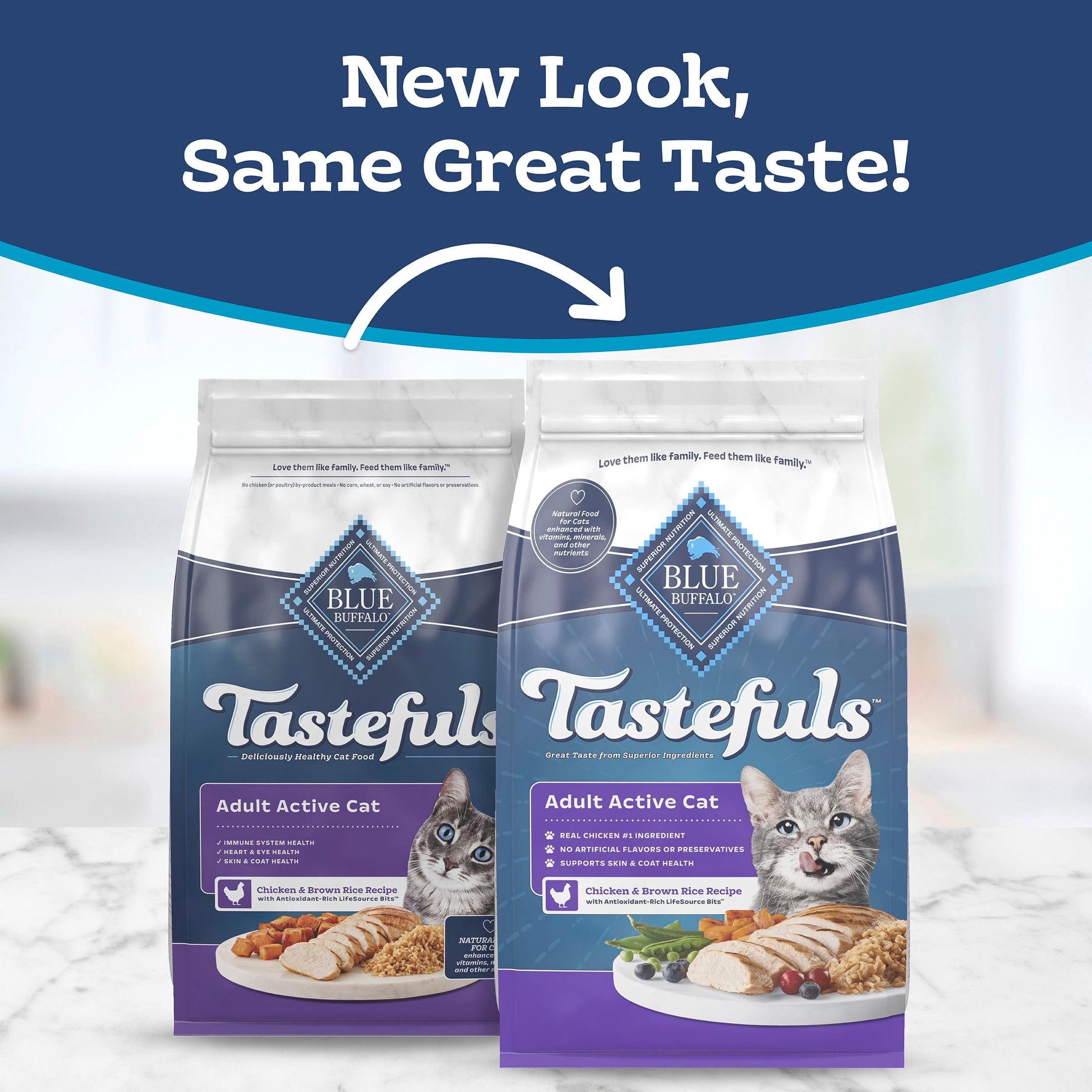 Blue Buffalo Tastefuls Active Cat Dry Cat Food, Chicken & Brown Rice Recipe, 3lb Bag