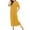 Yellow, variant on jjayotai Clearance Women’s Nightshirt V Neck Short Sleeve Nightgown Ultra-Soft Full Length Sleepwear Dress With Pockets