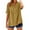 Yellow, variant on SROBPTY Womens Tops Plus Size, Summer Linen Shirts for Women, Women's Casual Short Sleeve V Neck Summer Loose Tee Shirts Blouse Beige M
