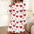thumbnail image 2 of Annhoo Womens Valentine's Day Dresses Crewneck Long Sleeve Cute Print Pullover Sleepwear Loose Lightweight Clothes, 2 of 5