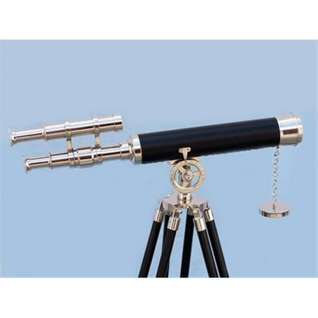 Handcrafted Model Ships ST40 Chrome Leather Floor Standing Extraordinary Decorative Telescopes Handcrafted Model Ships ST40 Chrome Leather Floor Standing Extraordinary Decorative Telescopes
