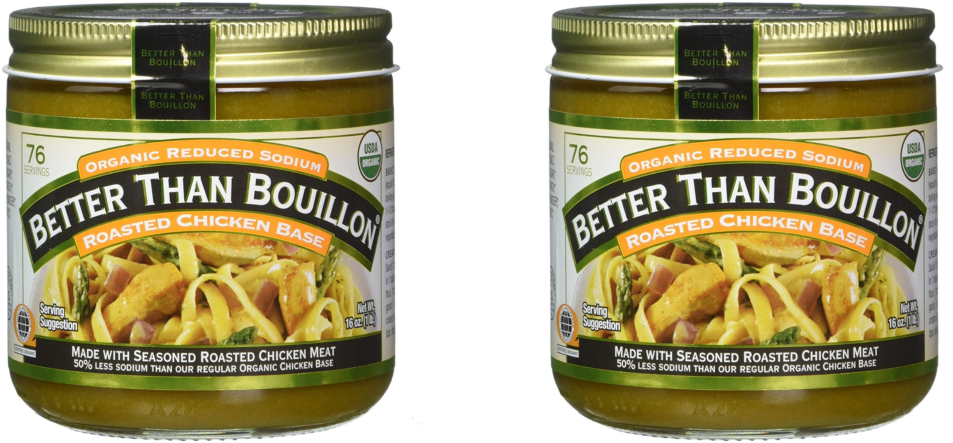 2 PACK | Better Than Bouillon Organic Reduced Sodium Roasted Chicken Base, 16 oz