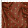 thumbnail image 4 of Soimoi Block Print Print, Velvet Fabric, Decor Sewing Fabric by The Yard 54 Inch Wide,Decorative Fabric for Upholstery and Home Accents, Orange & Green, 4 of 6