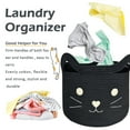 thumbnail image 4 of TACYKIBD Woven Basket 15" Lx14 H Cotton Rope Toy Basket with Cat Design, Cute Animal Basket Gift Basket Large Cat Toy Basket Baby Laundry Basket for Towels, Blankets, Cute Basket for Cat Toys, 4 of 17