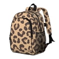 thumbnail image 2 of Brown and Beige Leopard Print Backpack for School, Cute School Bag with Adjustable Shoulder Straps and Padded Back, 15"x11.42"x5.5", 2 of 5
