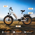 thumbnail image 3 of Seemoon 20x4 Fat Tire Electric Bike for Adults Step Through 750W Peak 52V 25Ah 28MPH 105 Mi 160Nm 40 Degree Climb Hydraulic Disc Brakes Suspension, 3 of 8