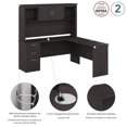thumbnail image 2 of Bureau en L 65L avec huche Logan de Bestar, érable graphite, 2 of 4