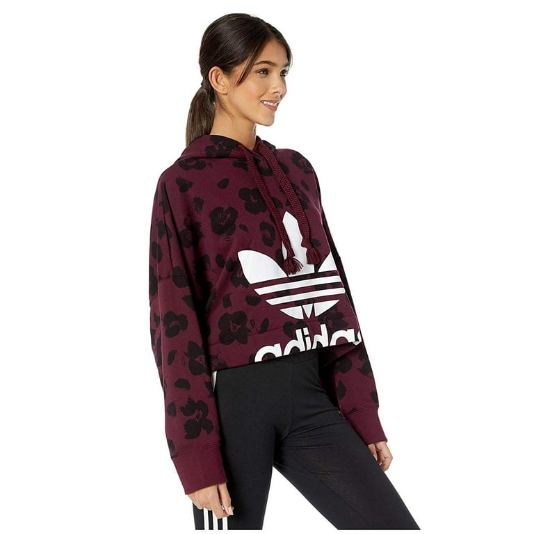 Adidas floral store crop hoodie